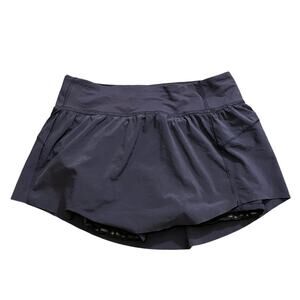 Lululemon Final Lap Skirt Skort Navy Blue Athletic Yoga Workout Size 4 LW8793S